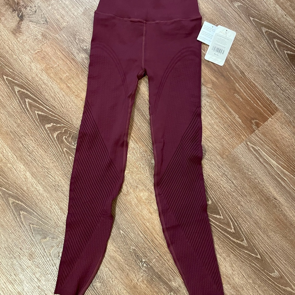 Fabletics wine high waisted leggings